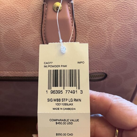NWT COACH Large Rowan in Powder Pink! - Picture 6 of 6